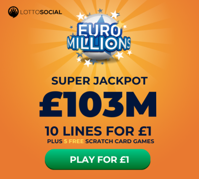 £103M EuroMillions Jackpot - 10 lines for £1