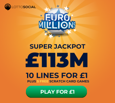 £113M EuroMillions Jackpot - 10 lines for £1