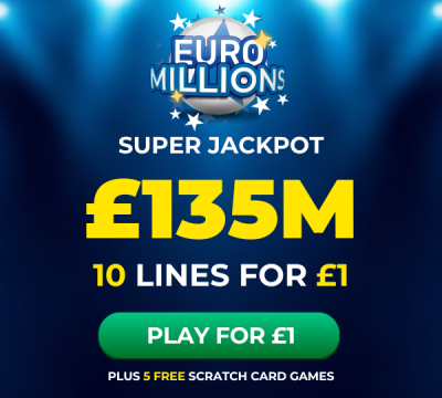 £135M EuroMillions Jackpot - 10 lines for £1