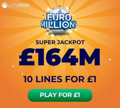 £164M EuroMillions Jackpot - 10 lines for £1