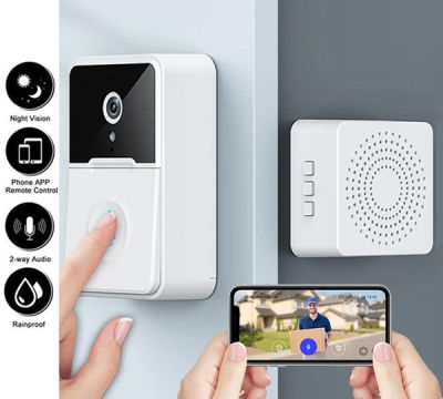Wireless Night Vision Doorbell with Chime
