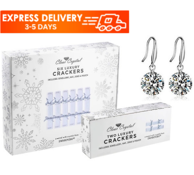 Luxury Christmas Crackers with Crystals from Swarovski